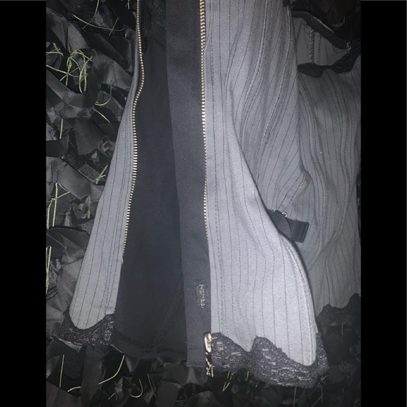 SALE  Vtg Tripp nyc Pinstripe zip Halter with built in cami - Picture 7 of 13